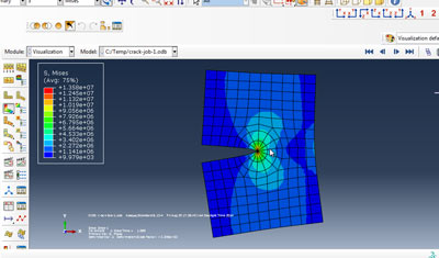 آموزش شبیه سازی رشد ترک در آباکوس